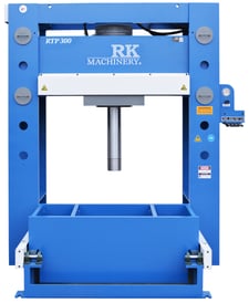 300 Ton, Press Master #HFP-300/MWH, hydraulic h-frame press, 20" stroke, 29" daylight, 14" bore