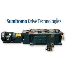 Sumitomo #PX-8065R4, right-angle spiral bevel gear motor, liquid mixer drive, 10 HP, 298.235 ratio