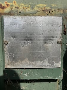 1000 KVA 8320 Delta Primary, 480Y/277 Secondary, 3 phase, Padmount Transformer