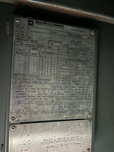 2500 KVA 26400 Delta Primary, 480Y/277 Secondary, Square D 3 phase, Padmount Transformer