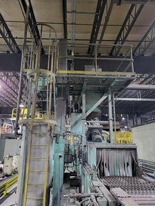 Goff #WM27.5-2-40, 2-wheel downblast mesh belt machine, 20 HP per wheel, 2008