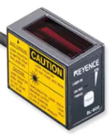 Keyence BL-601 Ultra Small Laser Barcode Reader, Standard Type, Front Raster