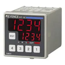 Keyence RT-13 LCD Display Preset Counter, Timer LED, 48mm 4-Digit 7-Segment LCD