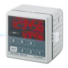 Keyence RC2-23 LCD Display Electronic Preset Counter, 72mm 6-Digit 7-Segment LED