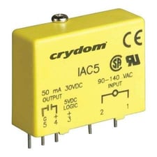 Crydom IAC5 Plug-In Input Module, 90-140 VAC/VDC, 5 Logic Voltage, 50mA DC, 16mA