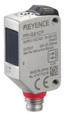 Keyence PR-G61CP Photolectric Sensor, Square Retro-Reflective M8 Connector Type
