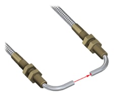 Banner Engineering ITA23S 17967 Right Angle Fiberoptic Cable, Glass Fiber, 36"