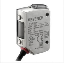 Keyence LR-ZB250AN Self-Contained CMOS Laser Sensor, Rectangular w/Cable, 250 mm