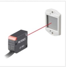 Keyence LV-S62 Multi-Purpose Digital Laser Sensor Head, Retro-Reflective, Parallel Light Area
