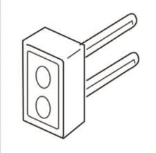 Keyence OP-26751 Photoelectric Sensor Accessory, End Unit, Set of 2