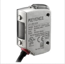 Keyence LR-ZB100N Self-Contained CMOS Laser Sensor, Rectangular w/Cable, 100 mm