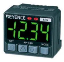 Keyence AP-C40WP Digital Pressure Sensor w/ 2-Color Display, Amplifier Unit PNP