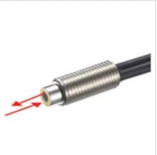 Keyence FU-6F Reflective Fiber Unit, Fiber Optic Sensor, M6 Barrel, 2M Cable L