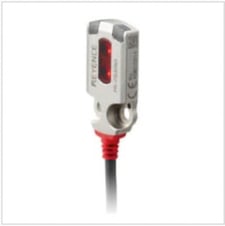 Keyence PR-FB15C3PL Miniature Photoelectric Sensor, Flat Reflective, M8, 15mm