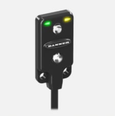 Banner VS2AP5CV15Q 63075 VS2 Series Convergent Sensor, Focal Point 15 mm