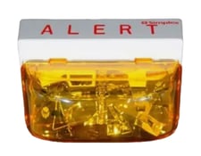 Simplex Grinnell 4906-9207 0743715 Strobe, MCVO, Ceiling Mount, Amber Lens