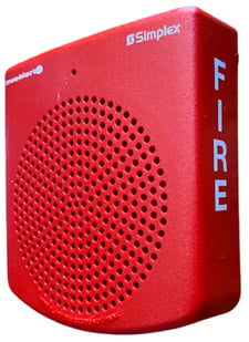 Simplex Grinnell 49SOC-WRFIRE 7431731 Speaker Cover, Wall Mount, Red, FIRE Lttr
