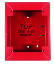 Simplex Grinnell 2975-9178 Surface Mounted Red Box, Steel Material, For Pull Down