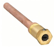 Johnson Controls WEL14A-603R Immersion Well, Direct Mount, Brass and Copper