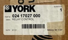 York Johnson Controls 024-17027-000 Control Relay, 120V