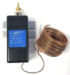 Johnson Controls T-5210-1007 Pneumatic Transmitter, 50-150 deg F Range, 8' Lead