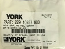 York Controls 229-10757-800 Suction Valve Spring