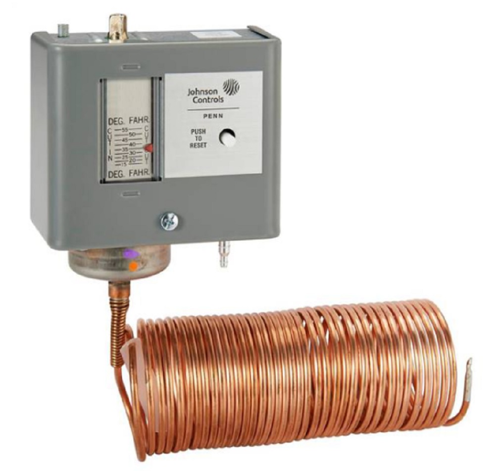 Johnson Controls A40EA-4 Temperature Actuated Pneumatic Switch, 50 to 90 Deg F