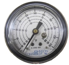 Johnson Controls X-200-180 2-1/2 Temperature Adjusting Gauge, -40 to 160 deg F
