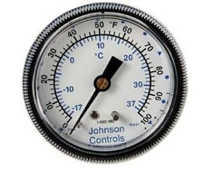 Johnson Controls T-5502-1002 Pneumatic Temperature Indicator, 1/8, 3 to 15 psi