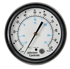 Johnson Controls T-5502-1004 Pneumatic Temperature Indicator, -40 to 160 Deg F