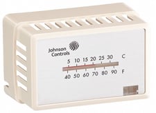 Johnson Controls T-4000-2140 Cover, F/C Thermometer, Horizontal, Plastic, Beige