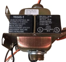 Johnson Controls Y65AS-1C Transformer, 40VA, 120V 60Hz Pri, 24VAC Sec, Foot Mnt