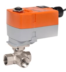 Belimo B311+TFRB24-SR Valve (CCV), 1/2", 3-Way, Cv 1.9, Actuator, Spring Return