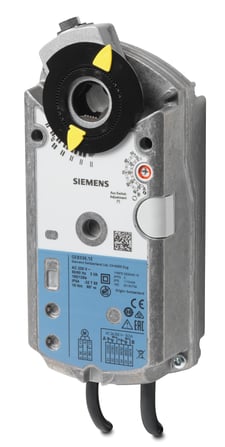 Siemens GEB336.1E Rotary Air Damper Actuator, AC 230 V, 3-Position, 15 Nm, 150 s