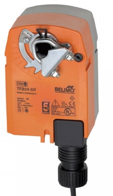 Belimo TFB24-SR Actuator, 22 in-lb 2.5 Nm, Spring Return, 2...10 V, Modulating
