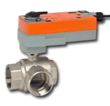 Belimo B349+AFRB24-SR Characterized Control Valve (CCV), 2", 3-Way, Cv 46