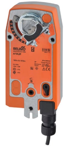 Belimo AFBUP Damper Actuator, 180 in-lb 20Nm, Spring Return, AC24-240V DC24-125V