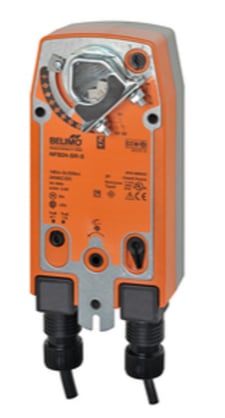 Belimo NFB24-SR-S Actuator, 90 in-lb 10 Nm, Spring Return, 2...10 V, Modulating
