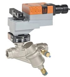Belimo P2050B010-P+LRX24-3 2-Way PICCV Valve w/Actuator, Brass Trim, 1/2" NPT