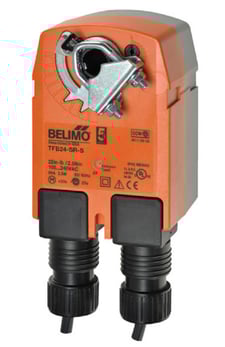 Belimo TFB24-SR-S Actuator, 22 in-lb 2.5 Nm, Spring Return, 2...10 V, Modulating