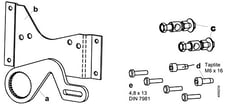 Siemens ASK71.4 Linear Crank Arm Kit With Bracket for GCA & GBB Damper Actuator