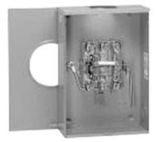Eaton 1004138ACH Meter Socket, Commercial, 200A, Over/Under, Large Hub Open