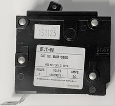 Cutler-Hammer Eaton BAB1030G Circuit Breaker, 30A, 1P, 120/240V, BAB, 10 kAlC