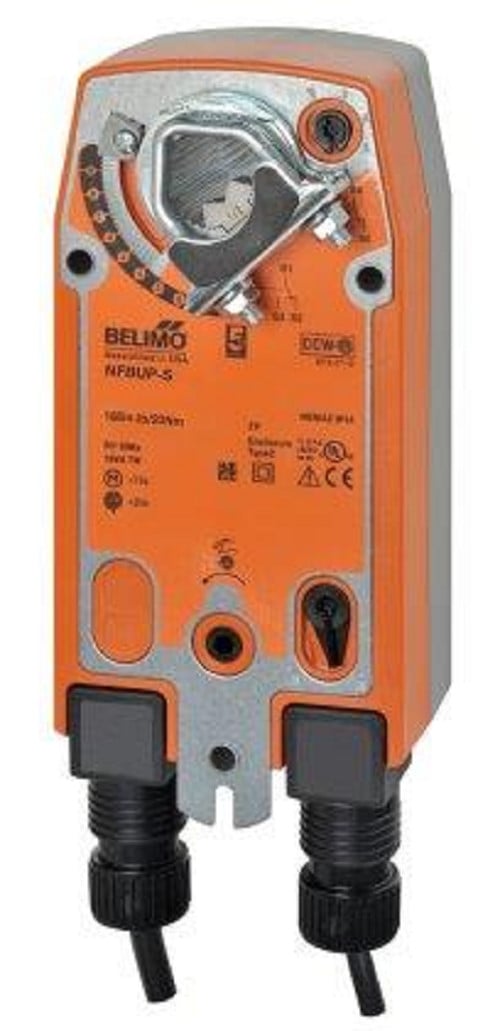 Belimo NFBUP-S Actuator, 90in-lb 10Nm, Spring Return, AC 24-240 V / DC 24-125 V