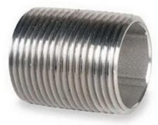 Calbrite S440CLCN00 Threaded Conduit Nipple, 4" x Close, 304 Stainless Steel