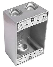 Topaz WB1450 WB1450 1/2-Inch 4 Hole Weather Proof Box, Grey