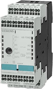 Siemens 3RK2400-1FE00-0AA2 AS-i SlimLine Module, A/B Slave, 4 DI/3 DQ