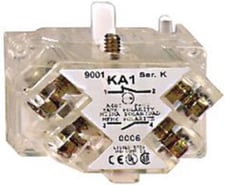 Square D Schneider Electric 9001KA1 30mm Contact Block, 1NO 1NC, DPST