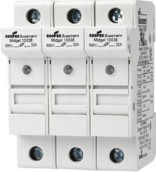 Bussmann CHM3DI Modular Fuse Holder, 32A 690V 3 Circuit Cartridge, DIN Rail