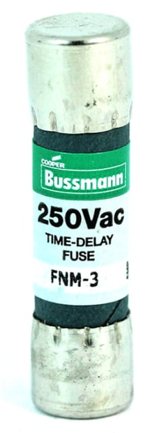 Cooper Bussmann FNM-3 Fusetron Fuse, Industrial, 3A, 13/32" x 1-1/2"